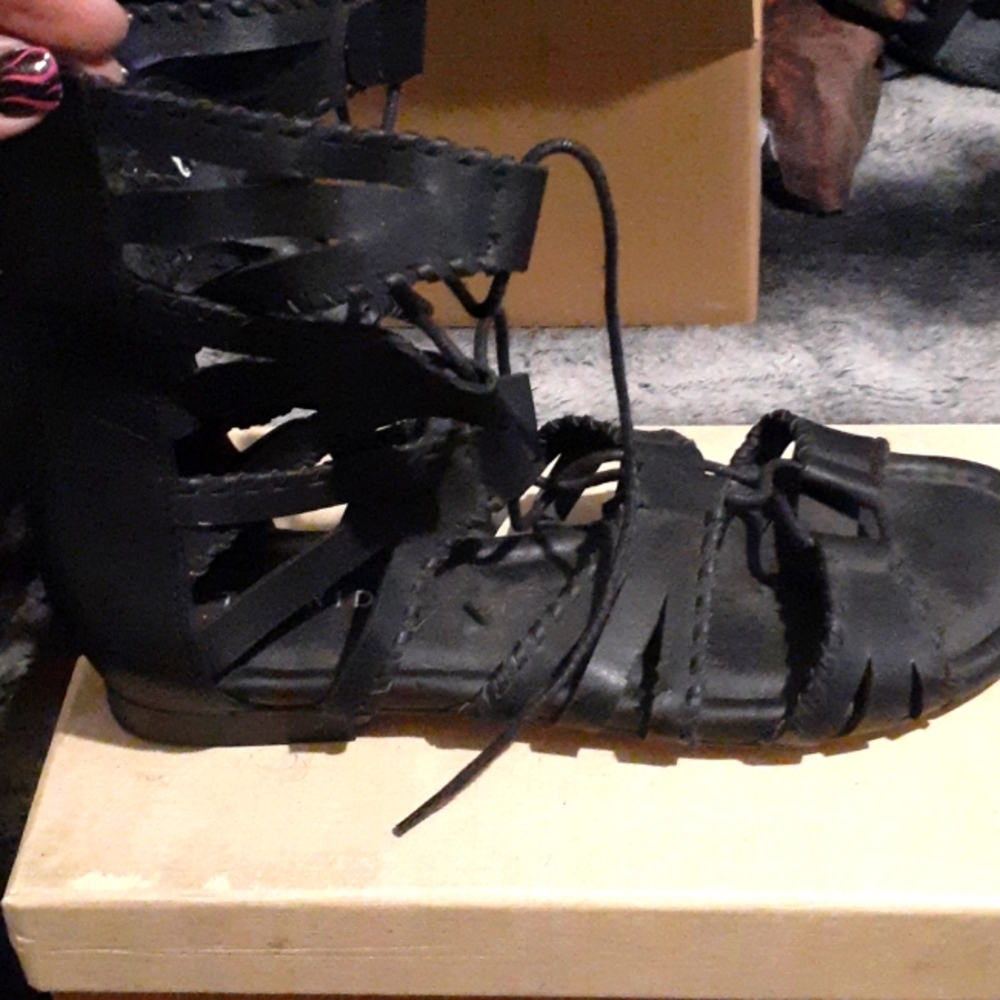 Gladiator lace up sandals